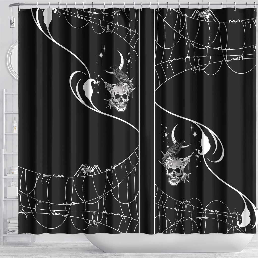 Skull Cowboy Shower Curtain Western Yoke Style - Wonder Print Shop