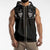 Skull Cowboy Sleeveless Zip Hoodie Western Yoke Style - Wonder Print Shop