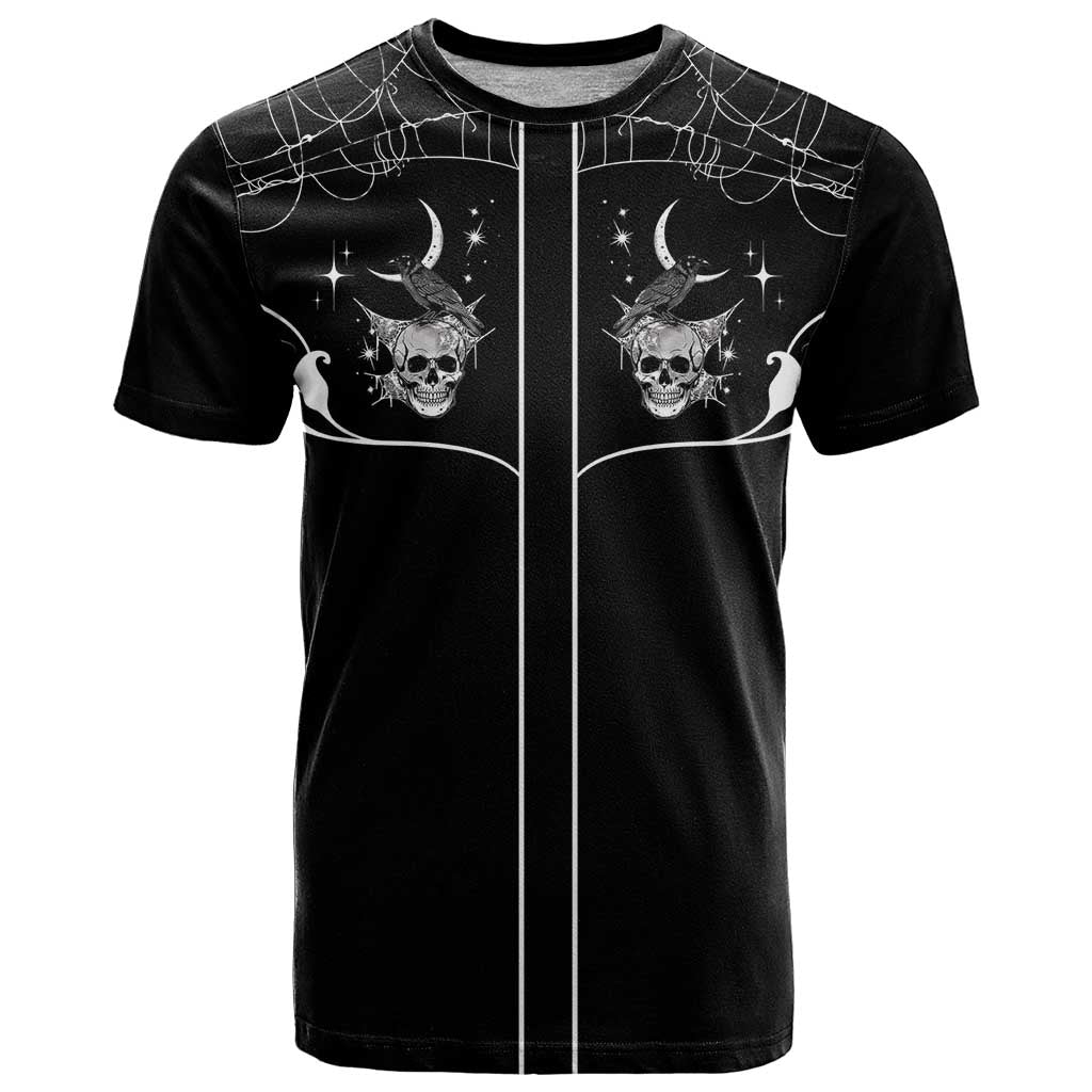 Skull Cowboy T Shirt Western Yoke Style - Wonder Print Shop