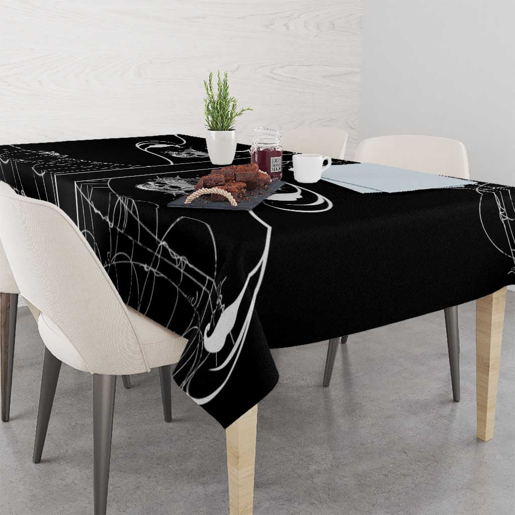 Skull Cowboy Tablecloth Western Yoke Style - Wonder Print Shop