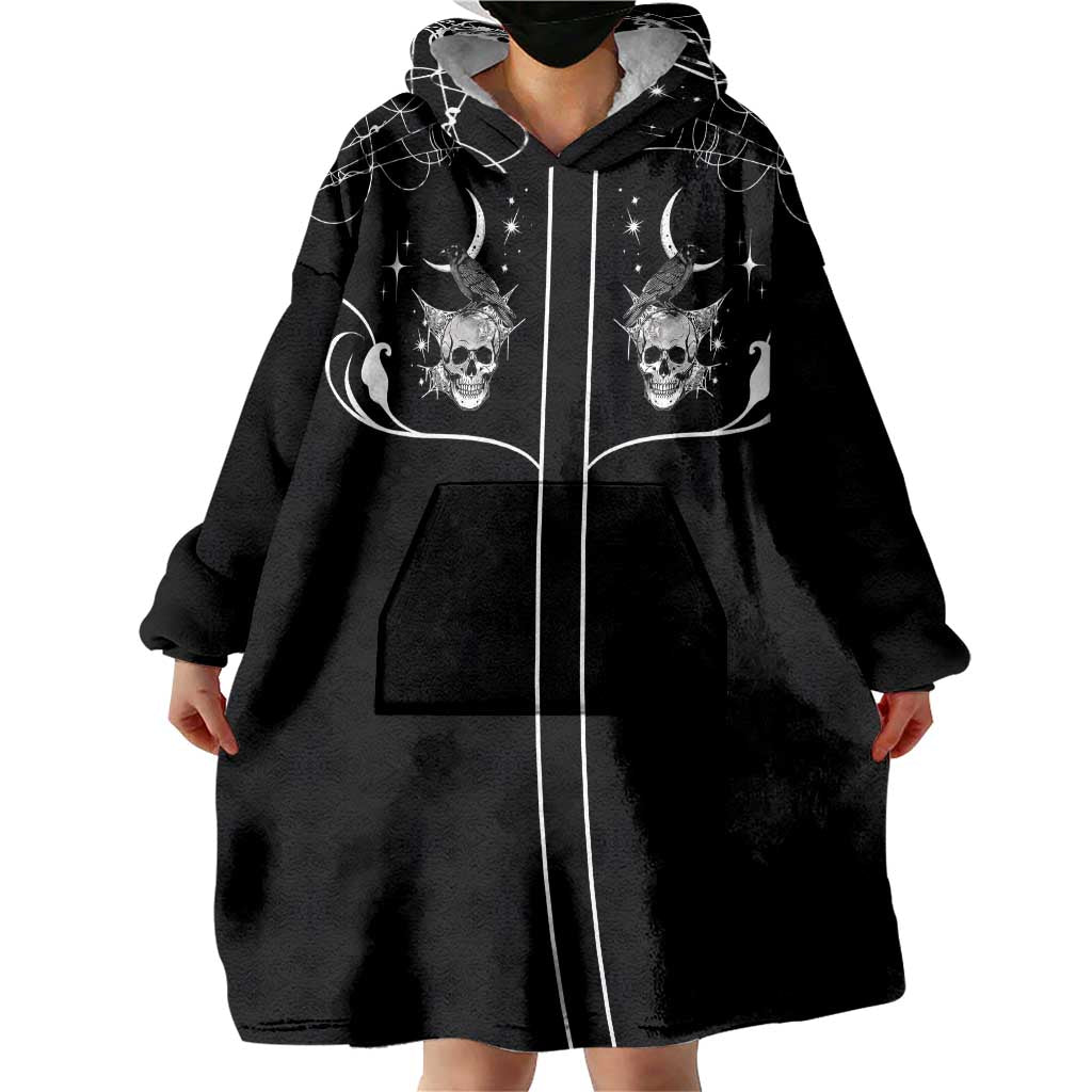 Skull Cowboy Wearable Blanket Hoodie Western Yoke Style - Wonder Print Shop