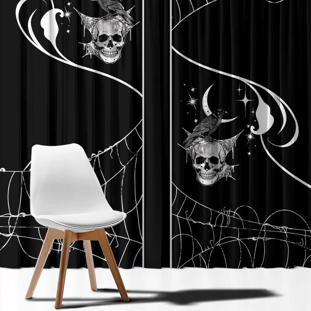 Skull Cowboy Window Curtain Western Yoke Style - Wonder Print Shop