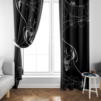 Skull Cowboy Window Curtain Western Yoke Style - Wonder Print Shop