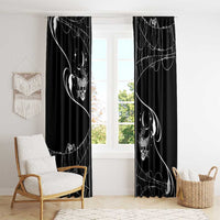 Skull Cowboy Window Curtain Western Yoke Style - Wonder Print Shop