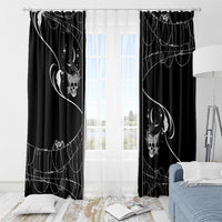 Skull Cowboy Window Curtain Western Yoke Style - Wonder Print Shop