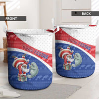 Cape Verde Christmas Laundry Basket Black Santa Clause With The Manatee - Wonder Print Shop