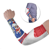 Personalized Cape Verde Christmas Arm Sleeves Black Santa Clause With The Manatee - Wonder Print Shop