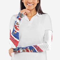 Personalized Cape Verde Christmas Arm Sleeves Black Santa Clause With The Manatee - Wonder Print Shop