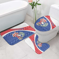 Cape Verde Christmas Bathroom Set Black Santa Clause With The Manatee - Wonder Print Shop