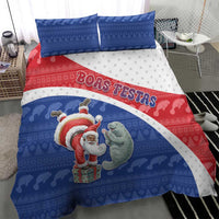 Cape Verde Christmas Bedding Set Black Santa Clause With The Manatee - Wonder Print Shop