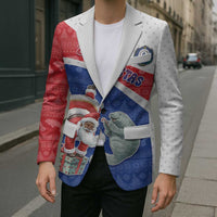 Personalized Cape Verde Christmas Blazer Black Santa Clause With The Manatee - Wonder Print Shop