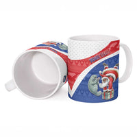 Personalized Cape Verde Christmas Ceramic Mug Black Santa Clause With The Manatee - Wonder Print Shop