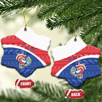 Personalized Cape Verde Christmas Ceramic Ornament The Santa Clause With The Manatee - Wonder Print Shop