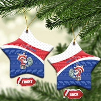 Personalized Cape Verde Christmas Ceramic Ornament The Santa Clause With The Manatee - Wonder Print Shop