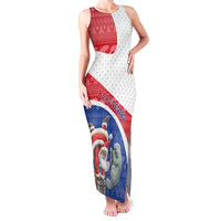 Personalized Cape Verde Christmas Family Matching Tank Maxi Dress and Hawaiian Shirt Black Santa Clause With The Manatee - Wonder Print Shop