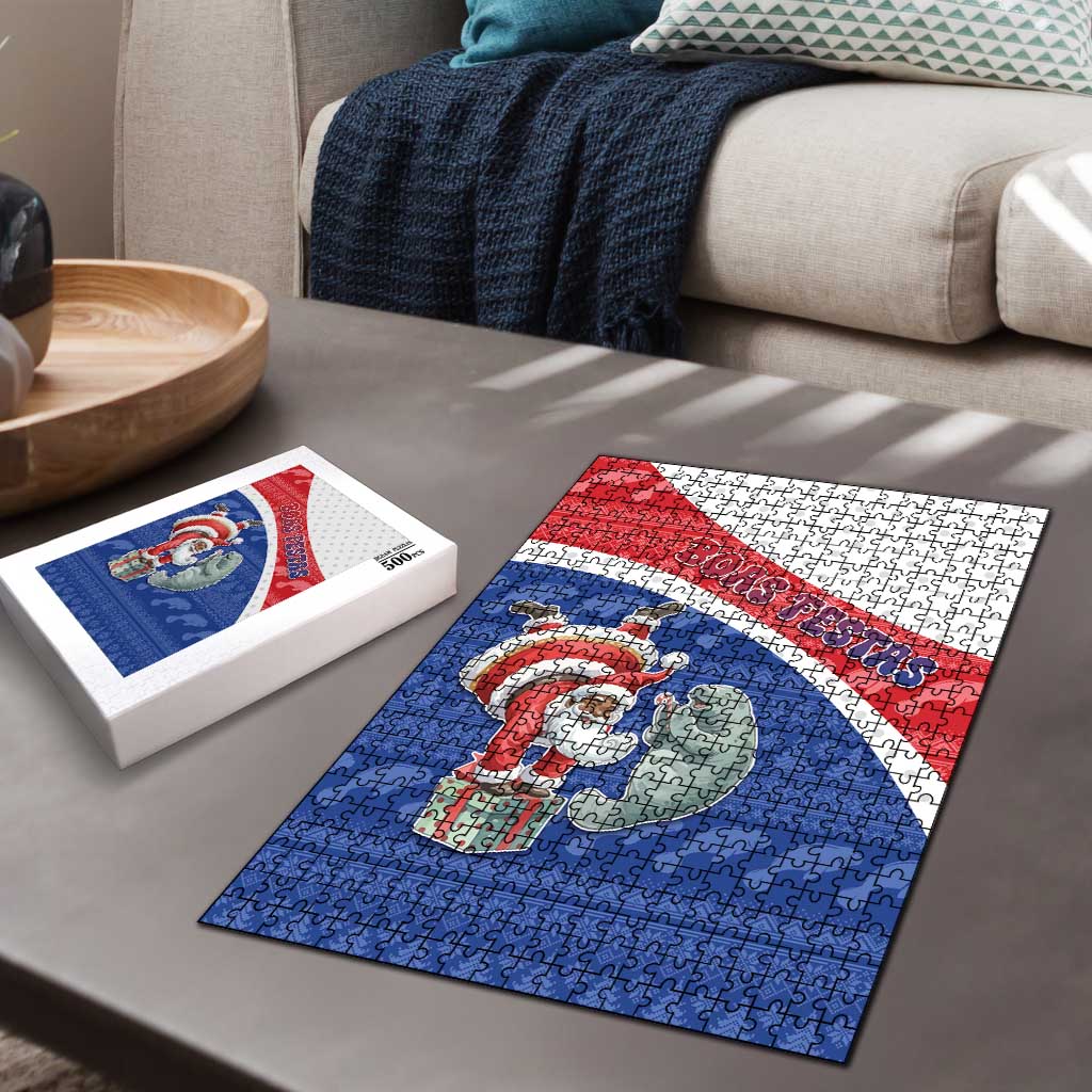 Cape Verde Christmas Puzzle Black Santa Clause With The Manatee - Wonder Print Shop
