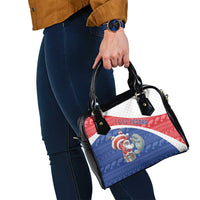 Cape Verde Christmas Shoulder Handbag Black Santa Clause With The Manatee - Wonder Print Shop