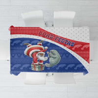 Cape Verde Christmas Tablecloth Black Santa Clause With The Manatee - Wonder Print Shop