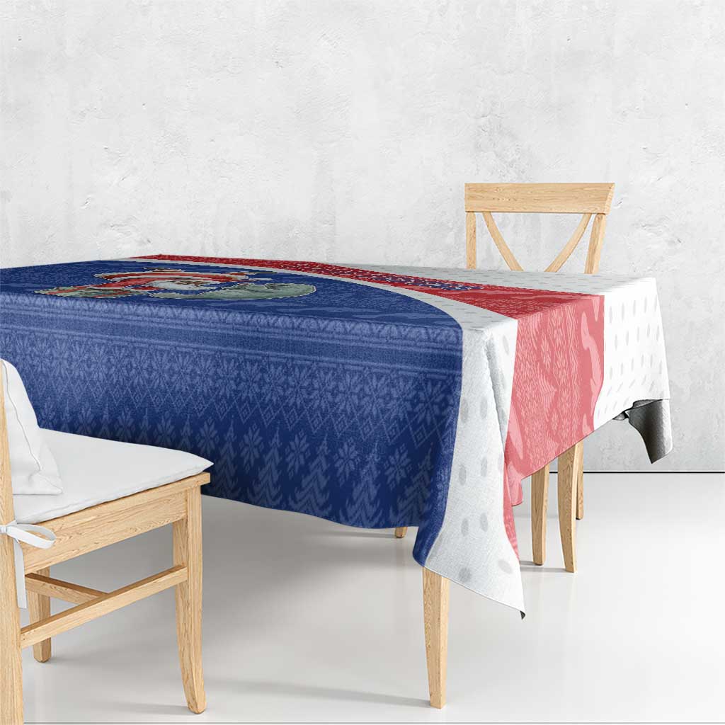 Cape Verde Christmas Tablecloth Black Santa Clause With The Manatee - Wonder Print Shop