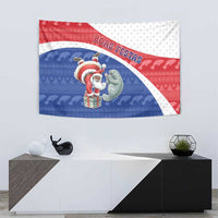 Cape Verde Christmas Tapestry Black Santa Clause With The Manatee - Wonder Print Shop