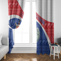 Cape Verde Christmas Window Curtain Black Santa Clause With The Manatee - Wonder Print Shop