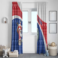 Cape Verde Christmas Window Curtain Black Santa Clause With The Manatee - Wonder Print Shop