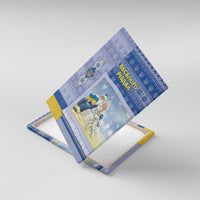 Ukraine Ded Moroz And Snegurochka Christmas Canvas Wall Art With Wool Effect Patterns - Wonder Print Shop