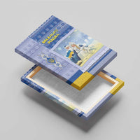 Ukraine Ded Moroz And Snegurochka Christmas Canvas Wall Art With Wool Effect Patterns - Wonder Print Shop