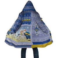 Ukraine Ded Moroz And Snegurochka Christmas Cloak With Wool Effect Patterns - Wonder Print Shop