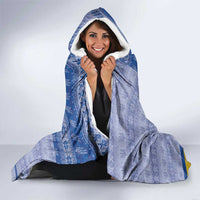 Ukraine Ded Moroz And Snegurochka Christmas Hooded Blanket With Wool Effect Patterns - Wonder Print Shop