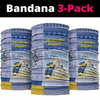 Ukraine Ded Moroz And Snegurochka Christmas Neck Gaiter With Wool Effect Patterns - Wonder Print Shop