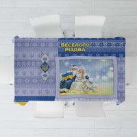 Ukraine Ded Moroz And Snegurochka Christmas Tablecloth With Wool Effect Patterns - Wonder Print Shop