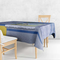 Ukraine Ded Moroz And Snegurochka Christmas Tablecloth With Wool Effect Patterns - Wonder Print Shop