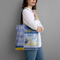 Ukraine Ded Moroz And Snegurochka Christmas Tote Bag With Wool Effect Patterns - Wonder Print Shop