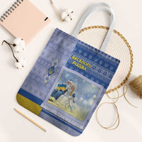 Ukraine Ded Moroz And Snegurochka Christmas Tote Bag With Wool Effect Patterns - Wonder Print Shop