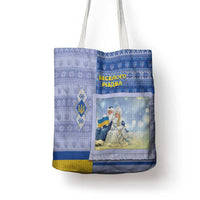 Ukraine Ded Moroz And Snegurochka Christmas Tote Bag With Wool Effect Patterns - Wonder Print Shop