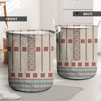 Lithuanian National Costume Laundry Basket Traditional Folk Pattern - Wonder Print Shop