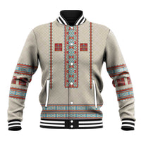 Lithuanian National Costume Baseball Jacket Traditional Folk Pattern - Wonder Print Shop
