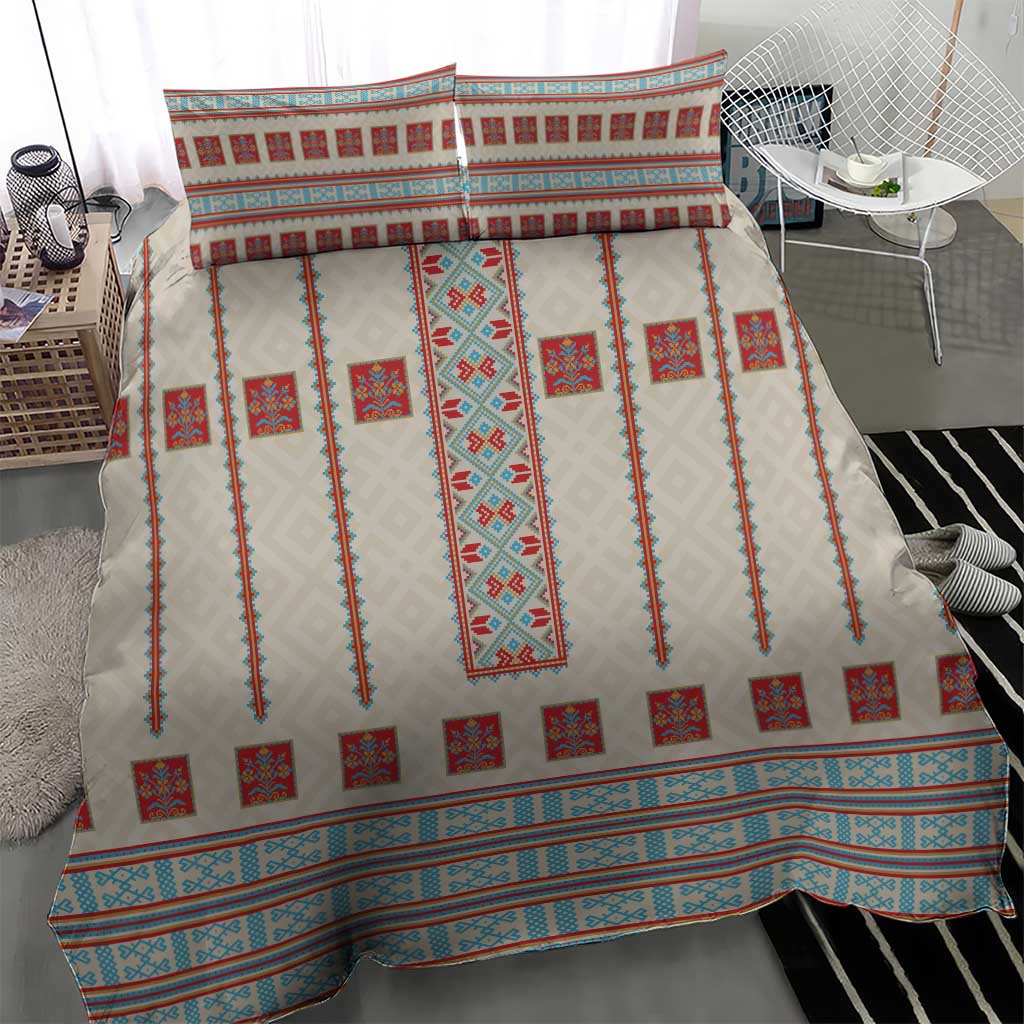 Lithuanian National Costume Bedding Set Traditional Folk Pattern - Wonder Print Shop