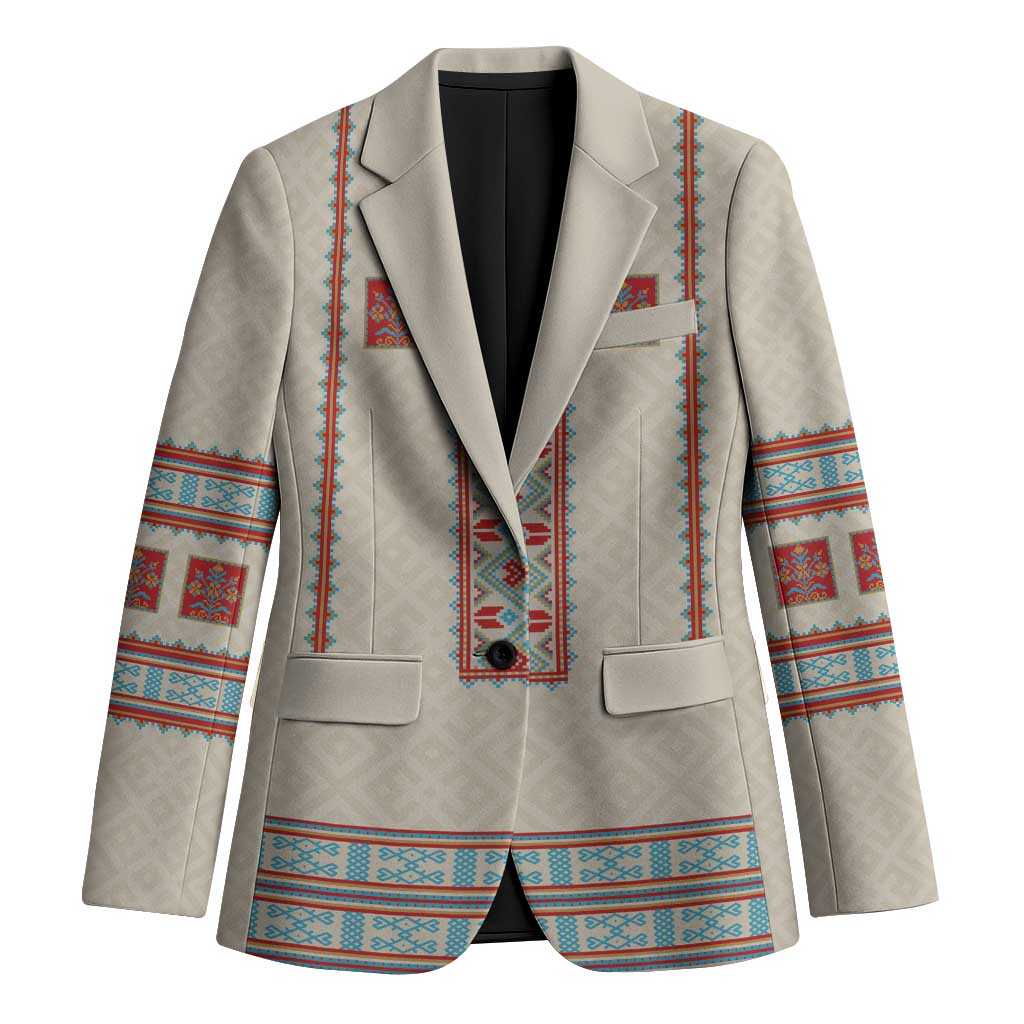 Lithuanian National Costume Blazer Traditional Folk Pattern - Wonder Print Shop