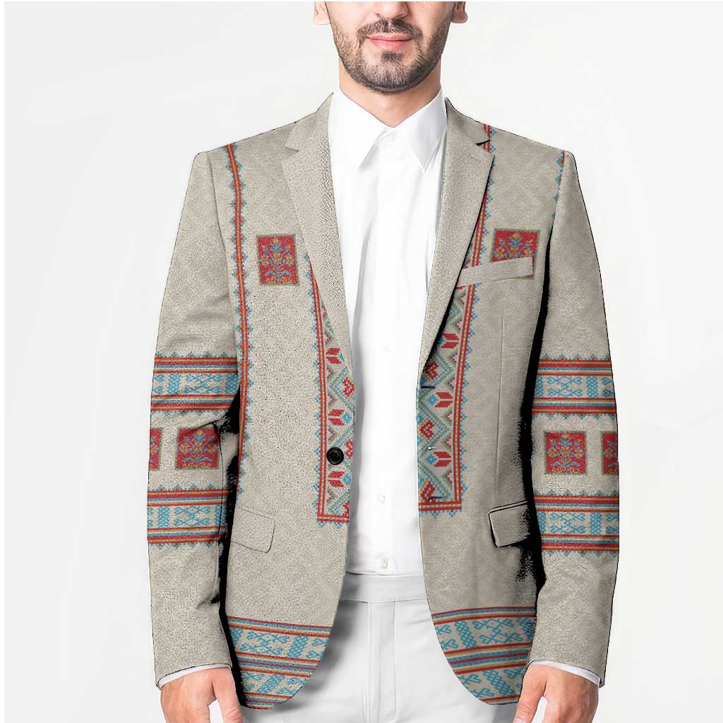 Lithuanian National Costume Blazer Traditional Folk Pattern - Wonder Print Shop