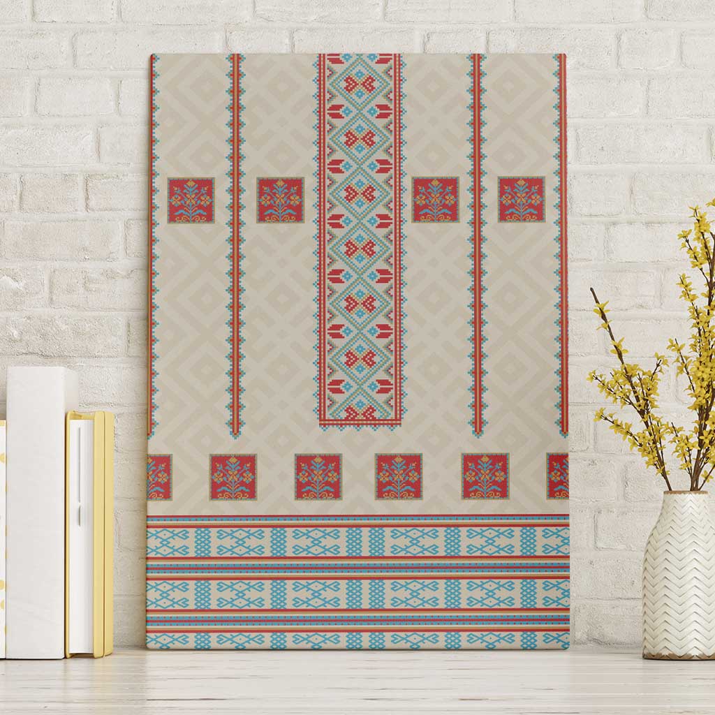 Lithuanian National Costume Canvas Wall Art Traditional Folk Pattern - Wonder Print Shop