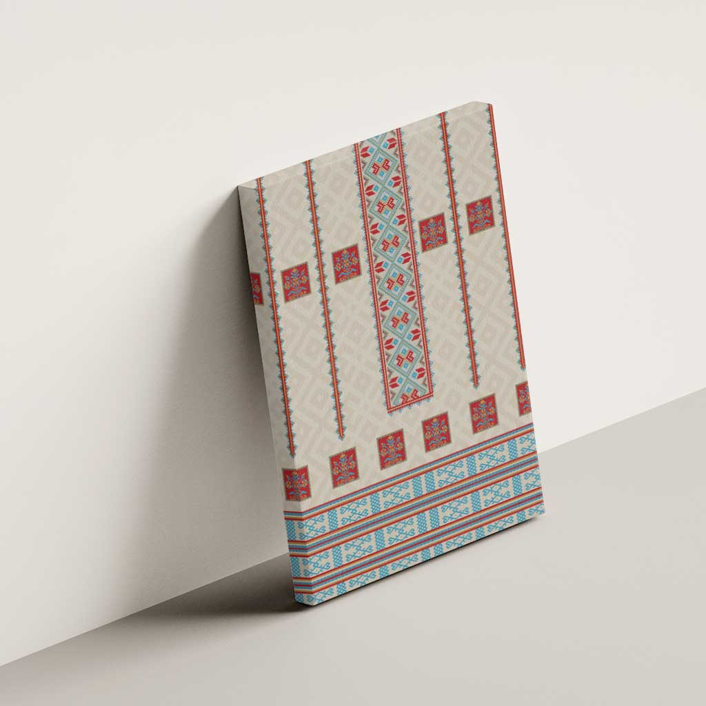 Lithuanian National Costume Canvas Wall Art Traditional Folk Pattern - Wonder Print Shop