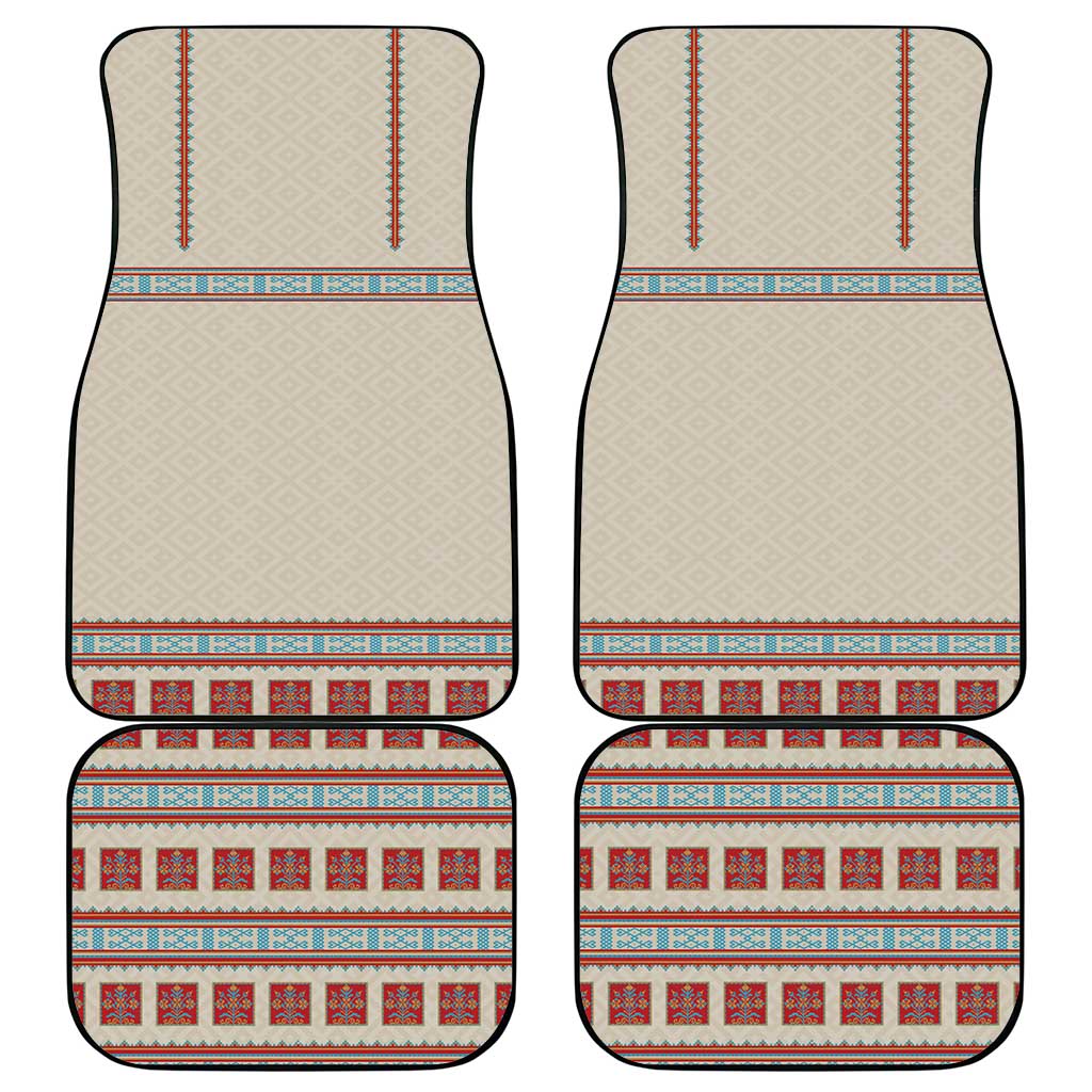 Lithuanian National Costume Car Mats Traditional Folk Pattern - Wonder Print Shop