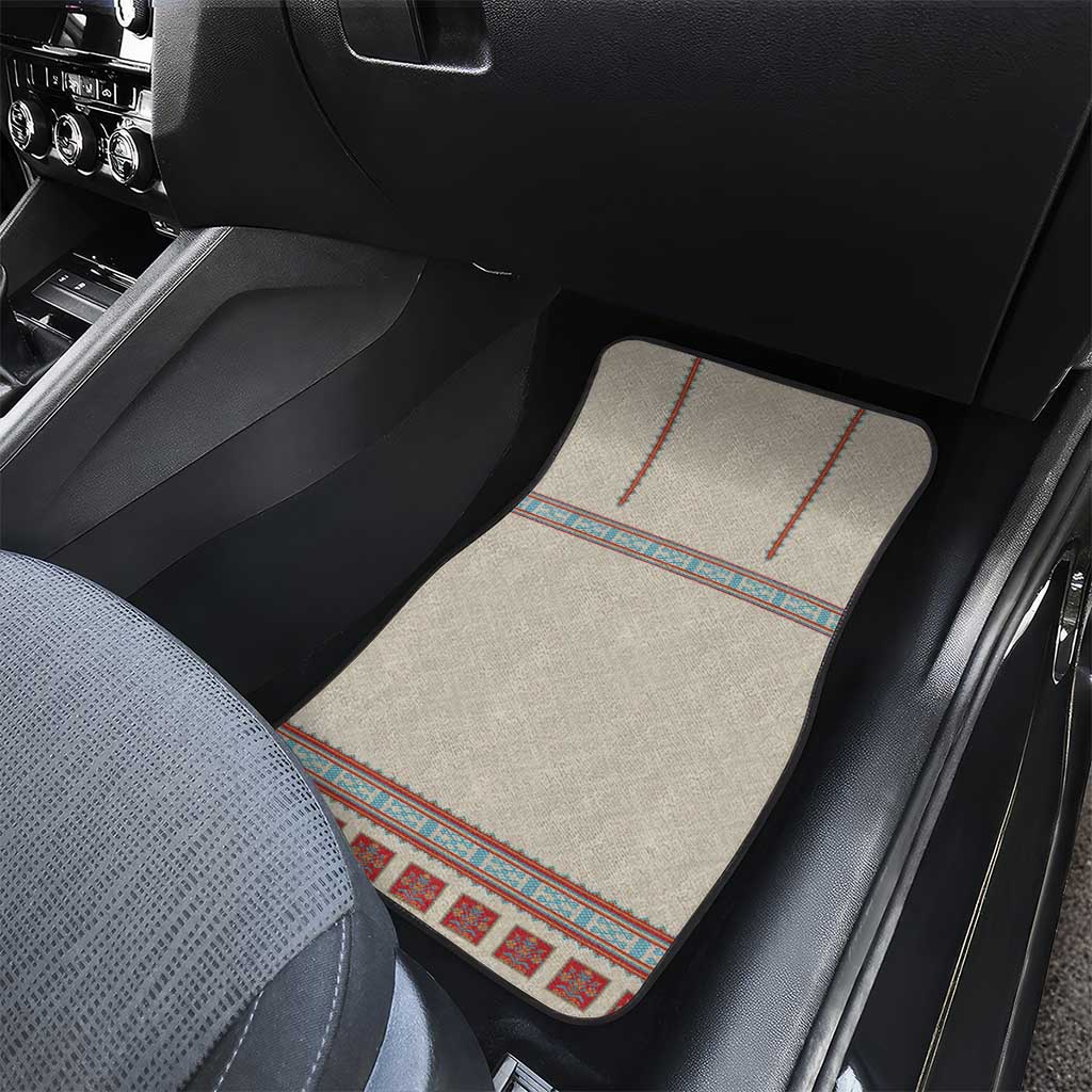 Lithuanian National Costume Car Mats Traditional Folk Pattern - Wonder Print Shop