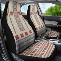 Lithuanian National Costume Car Seat Cover Traditional Folk Pattern - Wonder Print Shop