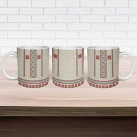 Lithuanian National Costume Ceramic Mug Traditional Folk Pattern - Wonder Print Shop