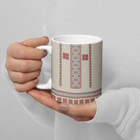 Lithuanian National Costume Ceramic Mug Traditional Folk Pattern - Wonder Print Shop