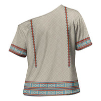 Lithuanian National Costume Cross Shoulder Shirt Traditional Folk Pattern - Wonder Print Shop