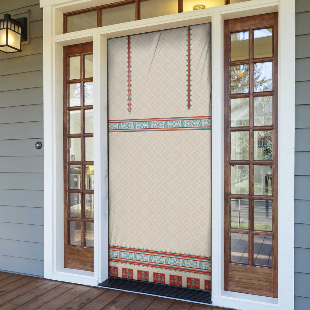Lithuanian National Costume Door Cover Traditional Folk Pattern - Wonder Print Shop